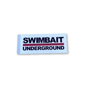 Swimbait Underground Logo Lock Up Sticker - White