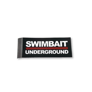 Swimbait Underground Logo Lock Up Sticker - Black